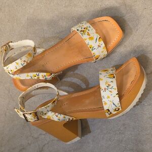 Madden Girl Yellow Floral Platform Sandals